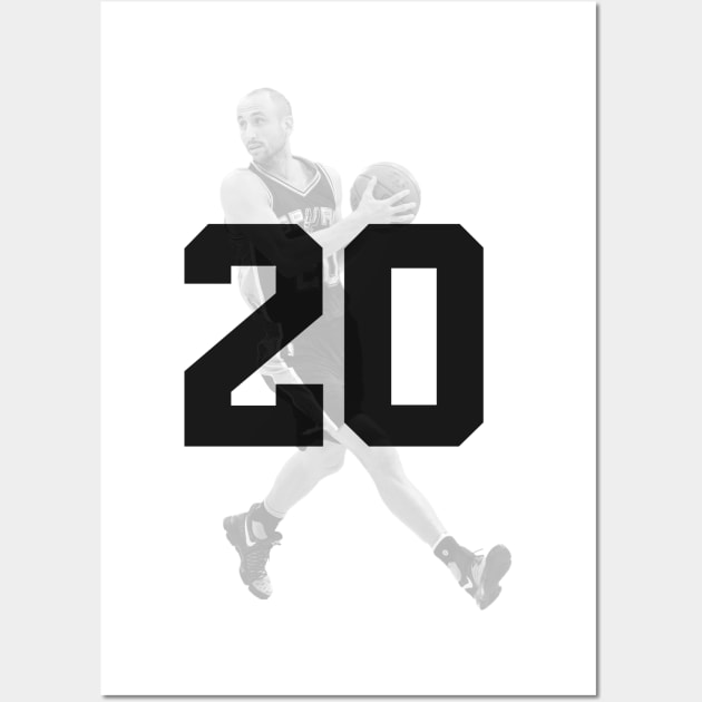 Manu Ginobili 20 Wall Art by Legendary